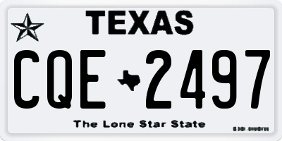 TX license plate CQE2497