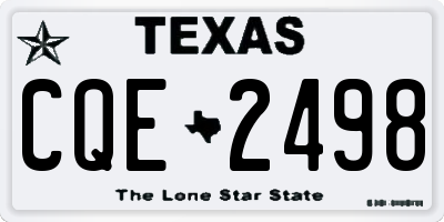 TX license plate CQE2498
