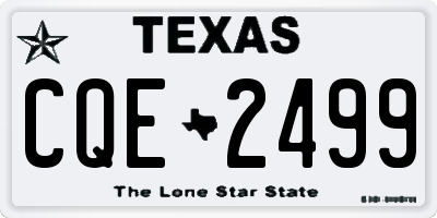 TX license plate CQE2499