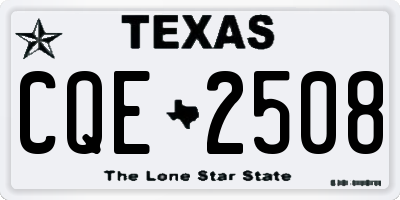 TX license plate CQE2508