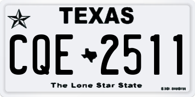 TX license plate CQE2511