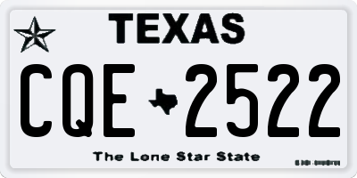 TX license plate CQE2522