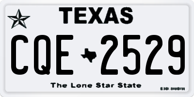 TX license plate CQE2529