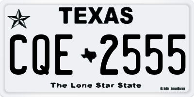 TX license plate CQE2555