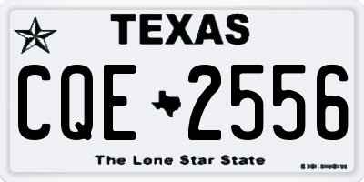 TX license plate CQE2556