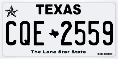 TX license plate CQE2559