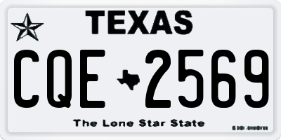 TX license plate CQE2569