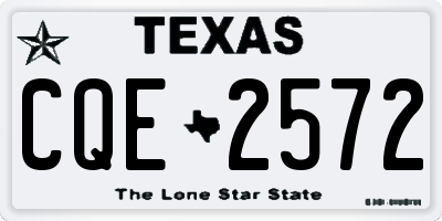 TX license plate CQE2572