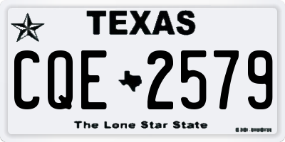 TX license plate CQE2579