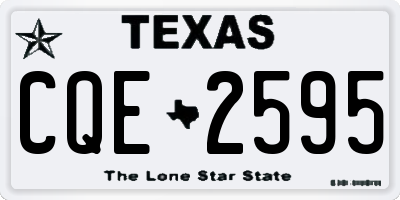 TX license plate CQE2595