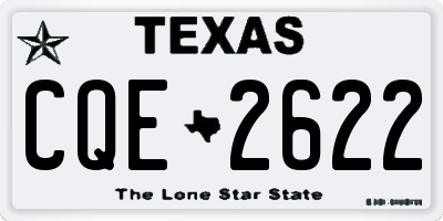 TX license plate CQE2622