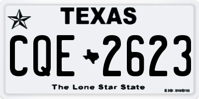 TX license plate CQE2623