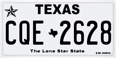 TX license plate CQE2628
