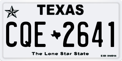 TX license plate CQE2641