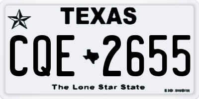 TX license plate CQE2655