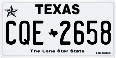 TX license plate CQE2658
