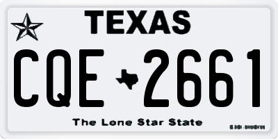 TX license plate CQE2661