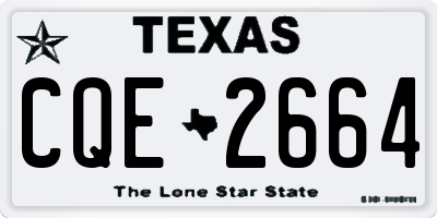 TX license plate CQE2664