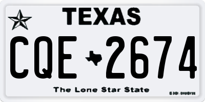 TX license plate CQE2674