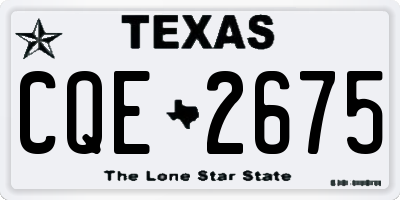 TX license plate CQE2675
