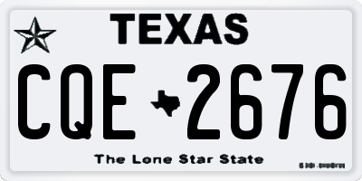 TX license plate CQE2676