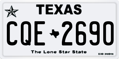 TX license plate CQE2690