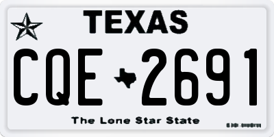 TX license plate CQE2691