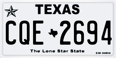 TX license plate CQE2694