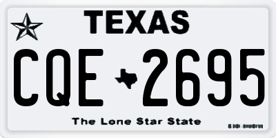 TX license plate CQE2695