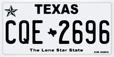 TX license plate CQE2696
