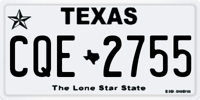 TX license plate CQE2755