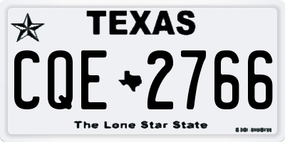 TX license plate CQE2766