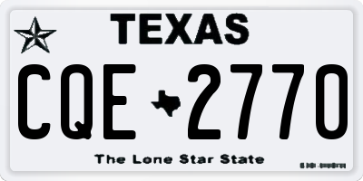 TX license plate CQE2770