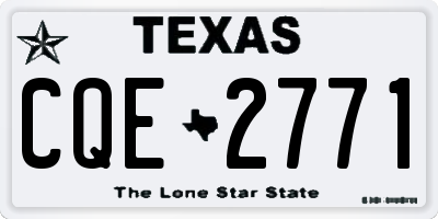 TX license plate CQE2771