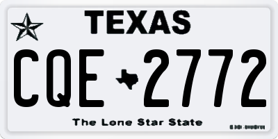 TX license plate CQE2772