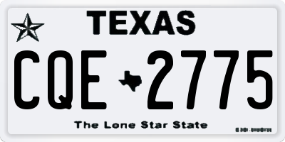 TX license plate CQE2775