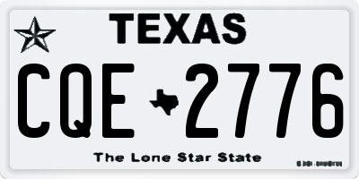 TX license plate CQE2776