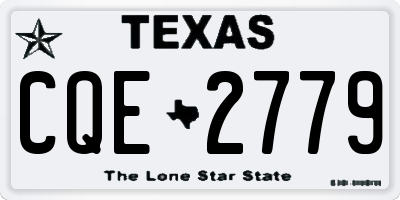 TX license plate CQE2779