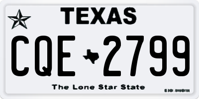 TX license plate CQE2799
