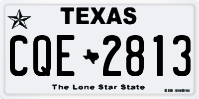 TX license plate CQE2813