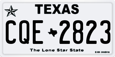 TX license plate CQE2823