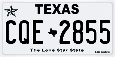 TX license plate CQE2855