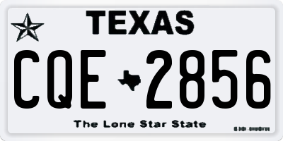 TX license plate CQE2856