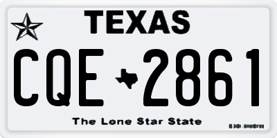 TX license plate CQE2861