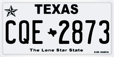 TX license plate CQE2873