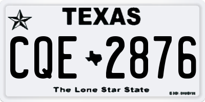 TX license plate CQE2876