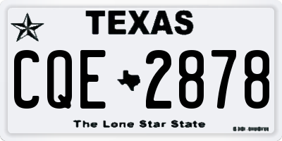 TX license plate CQE2878