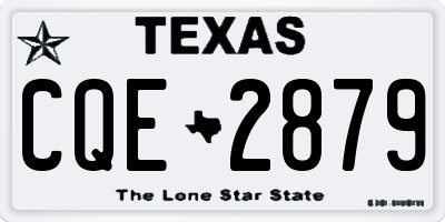 TX license plate CQE2879
