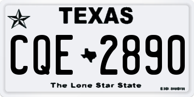 TX license plate CQE2890