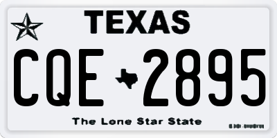 TX license plate CQE2895